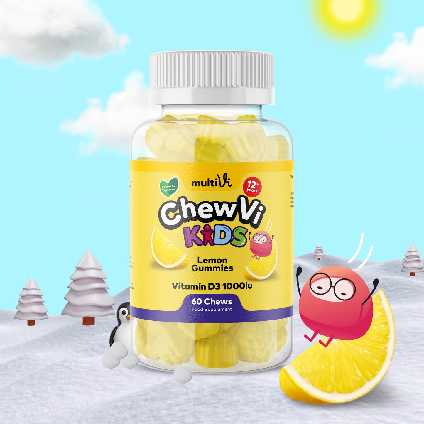 Vitamin D3 Gummies - Lemon Flavour (For Kids)