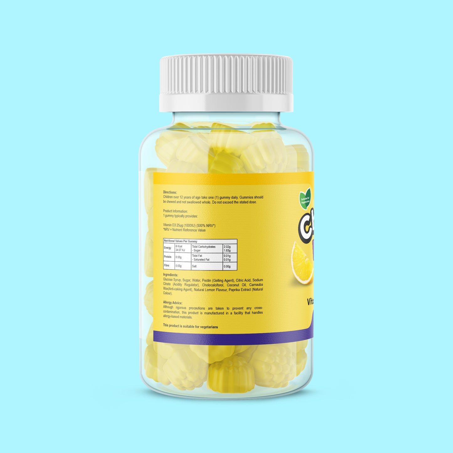 Vitamin D3 Gummies - Lemon Flavour (For Kids)